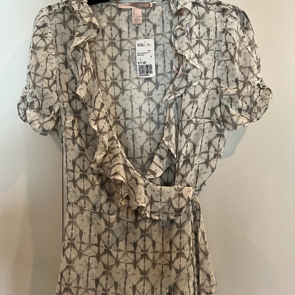 Forever 21 Wrap Shirt - Size L